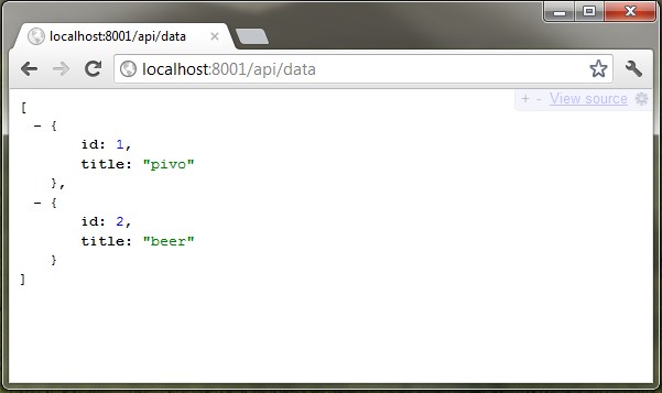API view